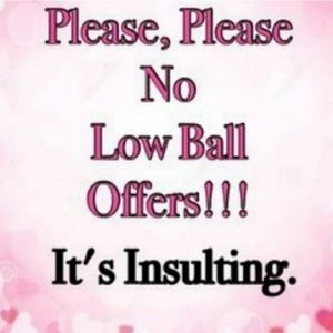 No low ball offers sign
